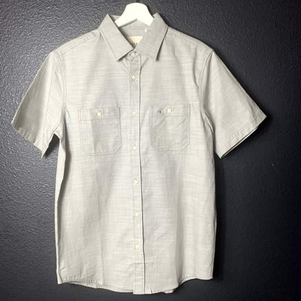 NWOT HOLTON CANVAS Men's Gray Button Up Polo